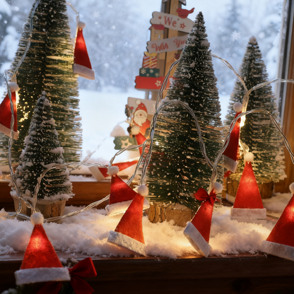 Non woven hat Christmas light LED string