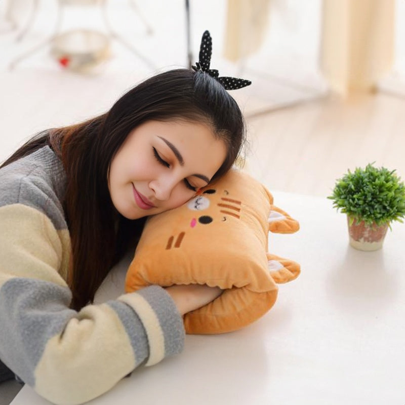 Animated nap pillow warm hand cover