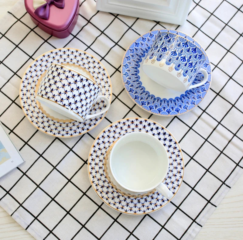 300ML, fine bone china coffee cup and saucer