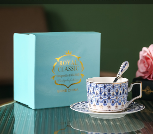 300ML, fine bone china coffee cup and saucer