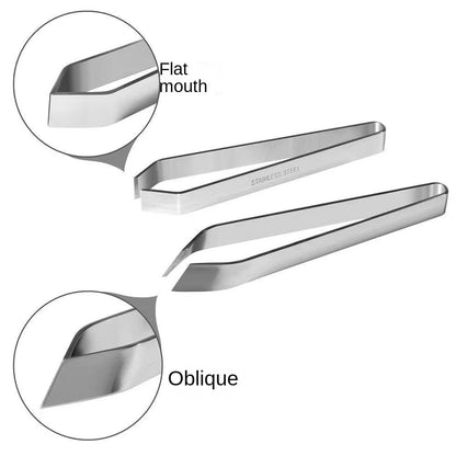 Stainless steel tweezers hair removal clip