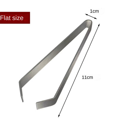 Stainless steel tweezers hair removal clip