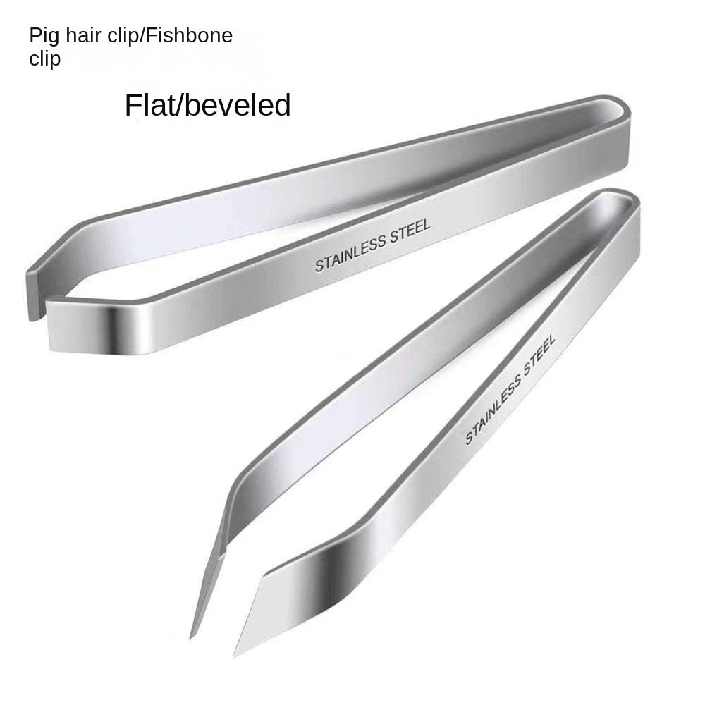 Stainless steel tweezers hair removal clip