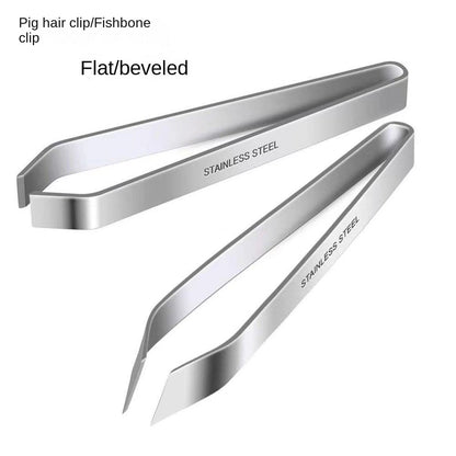 Stainless steel tweezers hair removal clip
