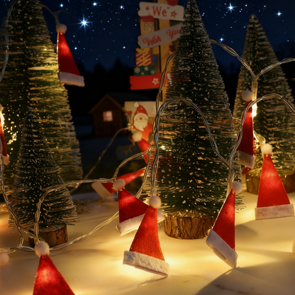Non woven hat Christmas light LED string