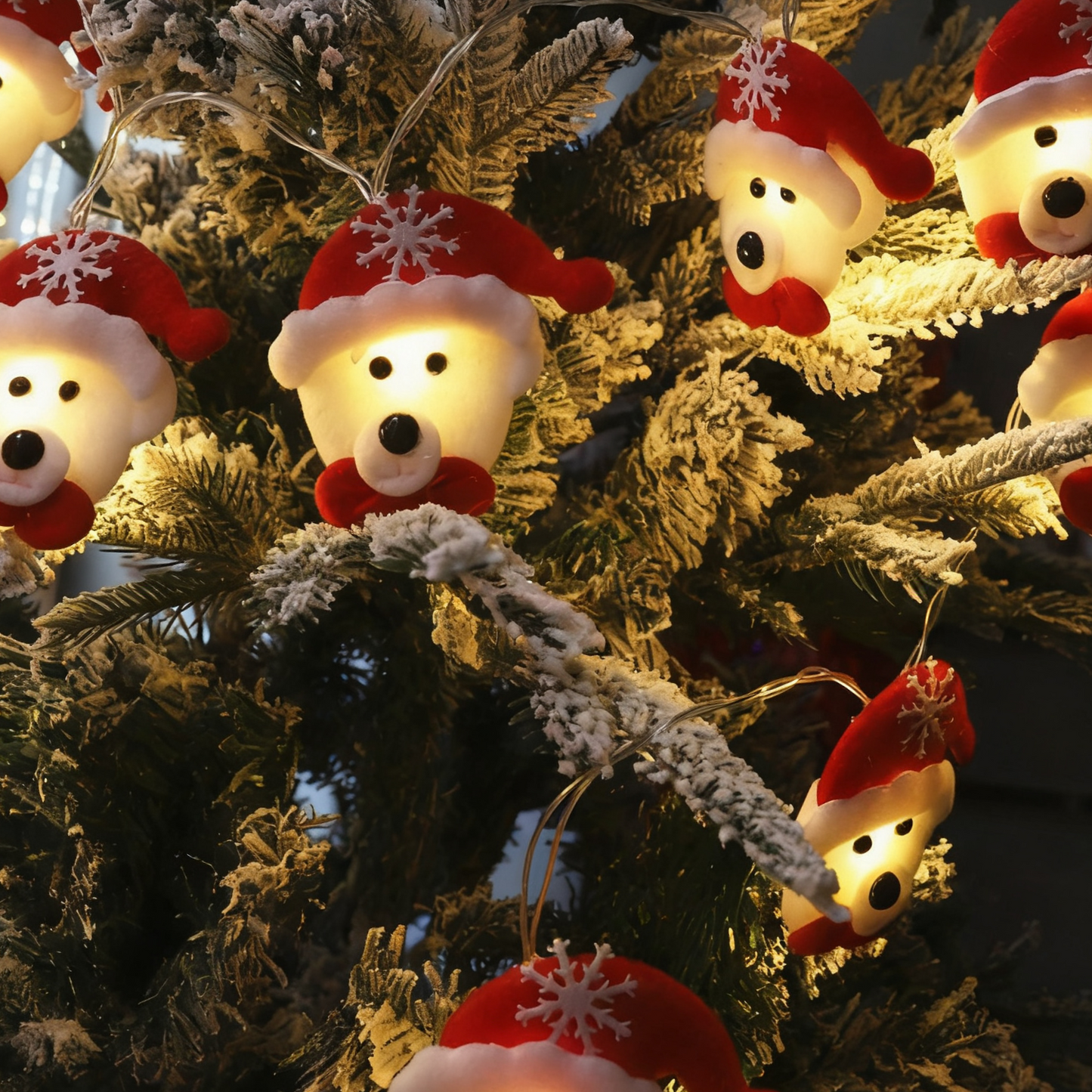 Non woven teddy bear Christmas light LED string